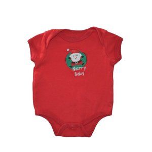 Buster Brown Embroidered Santa Bodysuit 0-3 Months